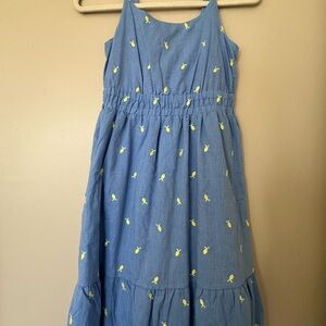 Cat & Jack Blue Dress with Yellow Lemon Motif
